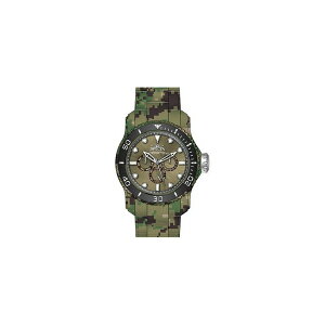 CrN^ Y rv ANZT[ Men's 47855 Pro Diver Quartz Chronograph Brown, Grey, Khaki Dial Watch Green