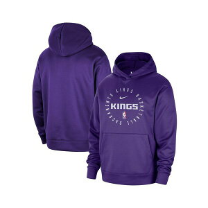 �i�C�L �����Y �p�[�J�[�E�X�E�F�b�g�V���c �A�E�^�[ Men's Purple Sacramento Kings 2024/25 Spotlight On-Court Practice Performance Pullover Hoodie Purple