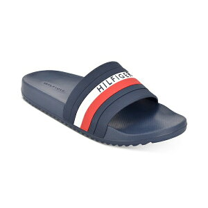 トミー ヒルフィガー メンズ スニーカー シューズ Men's Riker Pool Slide Sandals Navy