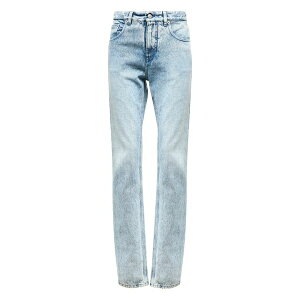 �}���^���}���W�F�� ���f�B�[�X �f�j���p���c �{�g���X Five-pocket split-leg denim pants Blue