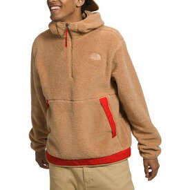 ノースフェイス メンズ パーカー・スウェットシャツ アウター The North Face Men's Campshire Fleece Hoodie Almond Butter/Fiery Red