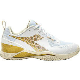 ディアドラ レディース スニーカー シューズ Diadora Women's Blushield Torneo 2 AG Tennis Shoes White/Gold