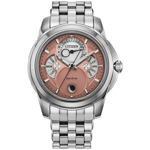 V`Y Y uXbgEoOEANbg ANZT[ Men's Classic Eco Calendrier Stainless Steel Bracelet Watch 42mm Silver-tone