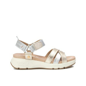LV^C fB[X T_ V[Y Carmela Leather Women's Casual Sandals by Xti Gold-beige