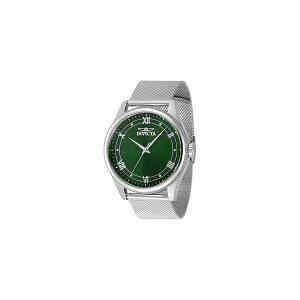 CrN^ Y uXbgEoOEANbg ANZT[ Men's Watch - Celestial Quartz Green Dial Silver Tone Mesh Bracelet | 48482 Silver