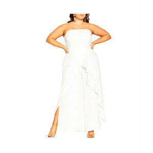 VeB[VbN fB[X JWApc {gX Plus Size Attract Jumpsuit Ivory