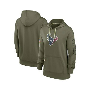 �i�C�L ���f�B�[�X �J�b�g�\�[ �g�b�v�X Women's Olive Houston Texans Salute To Service Performance Pullover Hoodie Olive