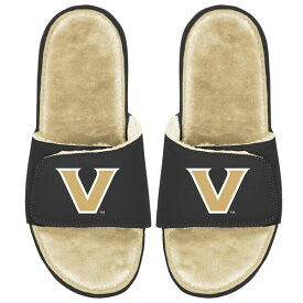 アイスライド メンズ サンダル シューズ Vanderbilt Commodores ISlide Faux Fur Slide Sandals Black/Tan