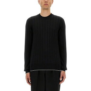 o} Y jbg&Z[^[ AE^[ Silk And Cotton Knit Eab Noir Blanc