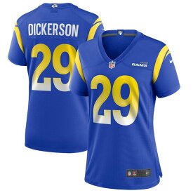 ナイキ レディース ユニフォーム トップス Eric Dickerson Los Angeles Rams Nike Women's Game Retired Player Jersey Royal