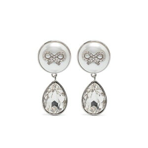 �Z���t�E�|�[�g���C�g ���f�B�[�X �s�A�X���C�������O �A�N�Z�T���[ Bow crystal-droplet earrings Silver