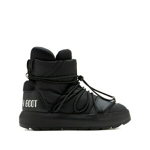 �A�f�B�_�X �����Y �u�[�c �V���[�Y X moon boot quilted lace-up boots Black