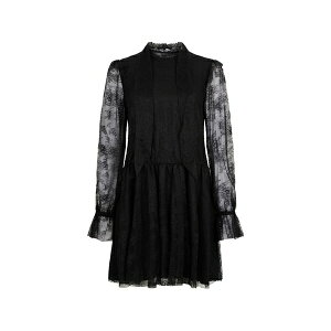 �t�B���\�t�B�[�f�������]�Z���t�B�[�j ���f�B�[�X �����s�[�X �g�b�v�X Long-sleeve lace dress Black