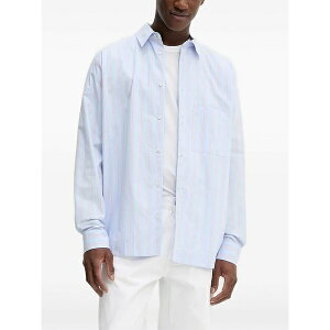 �E�H���n���h���b�h �����Y �V���c �g�b�v�X Stripe-pattern shirt Blue
