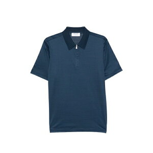 �O�����T�b�\ �����Y �|���V���c �g�b�v�X Half-zip polo shirt Blue