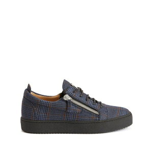 �W���[�b�y�U�m�b�e�B �����Y �X�j�[�J�[ �V���[�Y Frankie check-pattern double-zip low-top sneakers Blue