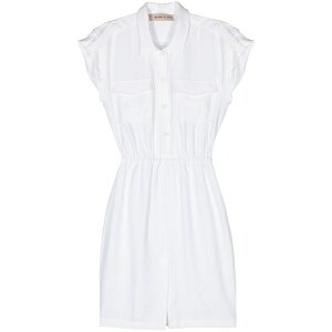 �u�����J ���B�[�^ ���f�B�[�X �����s�[�X �g�b�v�X Afelandra elasticated-waist shirtdress White