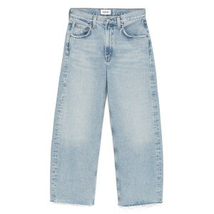 �A�S���h ���f�B�[�X �f�j���p���c �{�g���X Low curve fray jeans Blue