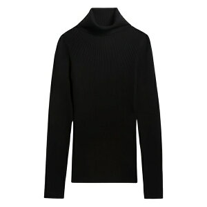 ���@�l�b�T �u�����[�m ���f�B�[�X �j�b�g&�Z�[�^�[ �A�E�^�[ Roll-neck ribbed sweater Black
