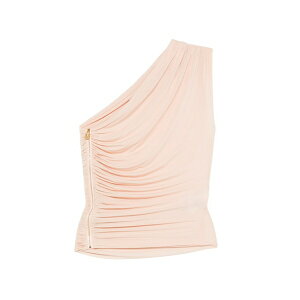 �G���U�x�X�t�����L ���f�B�[�X �V���c �g�b�v�X Draped zip top Pink