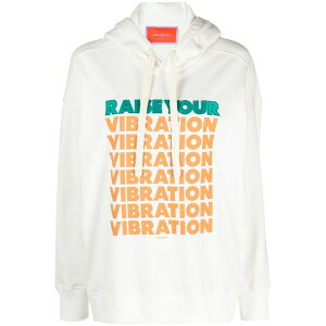 ���E�_�u���E�W�F�C ���f�B�[�X �p�[�J�[�E�X�E�F�b�g�V���c �A�E�^�[ Discman slogan-print cotton hoodie White