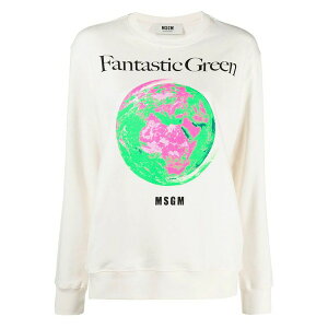 �G���G�X�W�C�G�� ���f�B�[�X �j�b�g&�Z�[�^�[ �A�E�^�[ Globe-print sweatshirt Neutrals