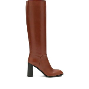 �T���g�� ���f�B�[�X �u�[�c �V���[�Y 90mm leather knee-high boots Brown