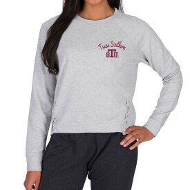 コンセプトスポーツ レディース Tシャツ トップス Texas Southern Tigers Concepts Sport Women's Greenway Long Sleeve TShirt Gray