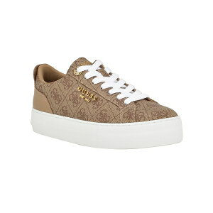 QX fB[X Xj[J[ V[Y Women's Genza Platform Lace Up Round Toe Sneakers Light Natural Logo