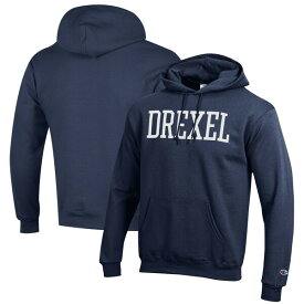 チャンピオン メンズ パーカー・スウェットシャツ アウター Drexel Dragons Champion Eco Powerblend Pullover Hoodie Navy