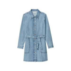 �J���o���N���C�� ���f�B�[�X �����s�[�X �g�b�v�X Belted buttoned mini dress Blue