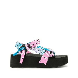 �A���]�i���u ���f�B�[�X �T���_�� �V���[�Y Bandana wrapped platform sandals Black