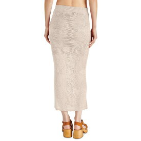 スティーブ マデン レディース スカート ボトムス Women's Liliana Side-Slit Crochet Pull-On Skirt Oatmeal