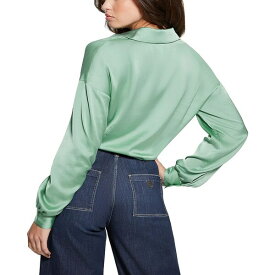 ゲス レディース カットソー トップス Women's ECO LONG SLEEVE BOWED JUN SHIRT VITAL GREEN