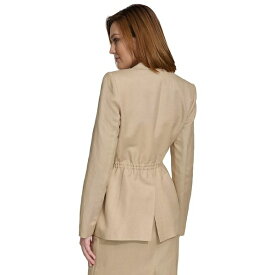 カルバンクライン レディース ジャケット＆ブルゾン アウター Women's Linen Blend Cinch-Waist Blazer Nomad