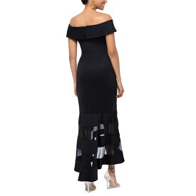エスケープ レディース ワンピース トップス Women's Illusion High-Low Fit & Flare Dress Black