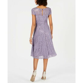 エス エル ファッションズ レディース ワンピース トップス Sequined Lace Midi Dress Mystic Heather