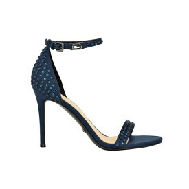 ゲス レディース サンダル シューズ Women's Kabaile Two Piece Stiletto Heeled Dress Sandals Navy Satin