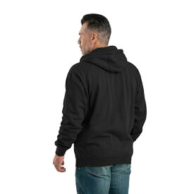 バーン メンズ パーカー・スウェットシャツ アウター Men's Big & Tall Heritage Thermal-Lined Full-Zip Hooded Sweatshirt Black