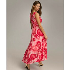 ダナキャラン レディース ワンピース トップス Women's Printed Sleeveless Maxi Dress Rose Qurtz
