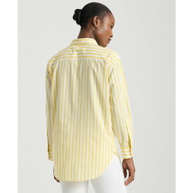 ラルフローレン レディース カットソー トップス Women's Cotton Striped Shirt Primrose Yellow/White