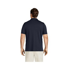 ランズエンド メンズ ポロシャツ トップス Big & Tall Short Sleeve Super Soft Supima Polo Shirt with Pocket Radiant navy