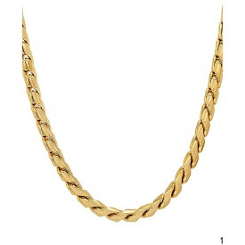 スティールタイム レディース ネックレス・チョーカー・ペンダントトップ アクセサリー Men's Fancy Link Necklace, 24" Gold