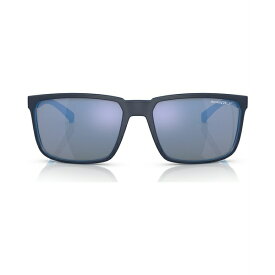 アーネット レディース サングラス＆アイウェア アクセサリー Unisex Polarized Sunglasses, AN425158-ZP Matte Top Navy on Light Blue