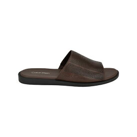 カルバンクライン メンズ サンダル シューズ Men's Espar Casual Slip-On Sandals Medium Brown