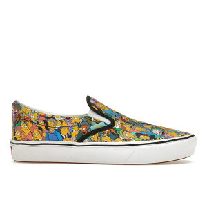Vans �o���Y �����Y �X�j�[�J�[ �yVans Comfycush Slip-On The Simpsons Collage�z �T�C�Y US_10.5(28.5cm) Multi/True White