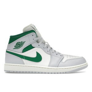 Jordan �W���[�_�� �����Y �X�j�[�J�[ �yJordan 1 Mid White Pure Platinum Pine Green�z �T�C�Y US_7.5(25.5cm) Summit White/Pure Platinum/Sail/Pine Green