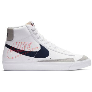 Nike �i�C�L �����Y �X�j�[�J�[ �yNike Blazer Mid 77 Vintage Reverse Logo�z �T�C�Y US_9(27.0cm) White/Navy