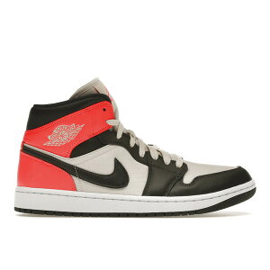 Jordan �W���[�_�� ���f�B�[�X �X�j�[�J�[ �yJordan 1 Mid Newsprint Light Orewood Brown (Women's)�z �T�C�Y US_7.5(24.5cm) Light Orewood Brown/Newsprint-Bright Crimson
