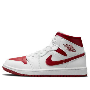 Jordan �W���[�_�� ���f�B�[�X �X�j�[�J�[ �y(WMNS) Air Jordan 1 Mid 'White Pomegranate' BQ6472-161�z �T�C�Y US_7.5(24.5cm)